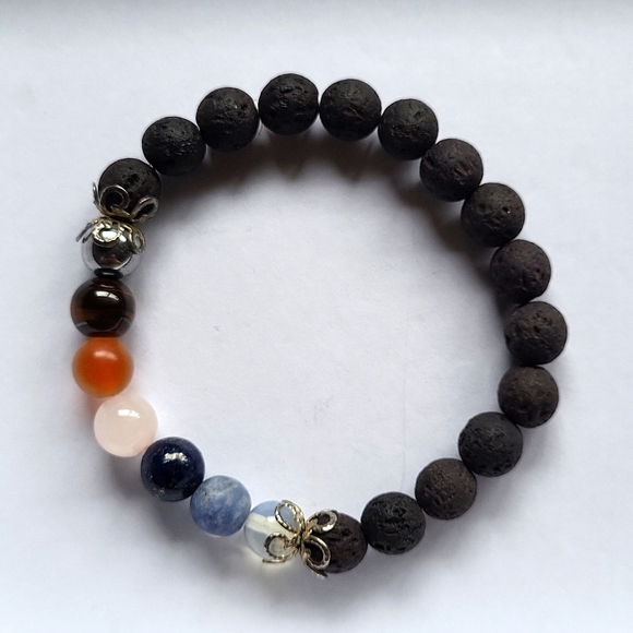 Chakra stones, diffusion elastic bracelet - Picture 1 of 2